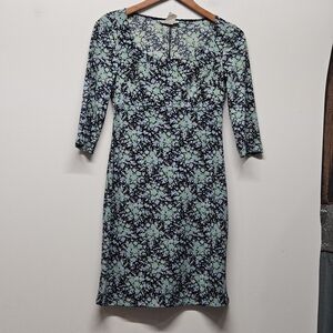 Vintage Rampage Pullover Mini Dress 3 Floral Print 3/4 Sleeves Cottagecore Boho